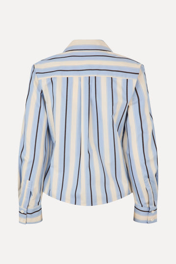Stine Goya Sharp Hem Boxy Shirt Top Lightwave Stripes