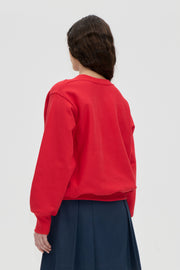 Stine Goya Side Panel Sweatshirt Top Fiery Red