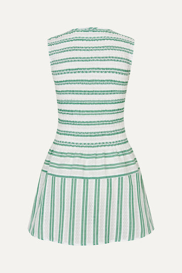 Stine Goya Sleeveless Smocked Short Dress Dress Smocked Stripes