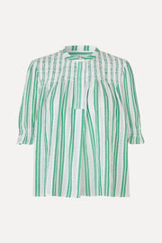 Stine Goya Smocked Gathered Top Top Smocked Stripes