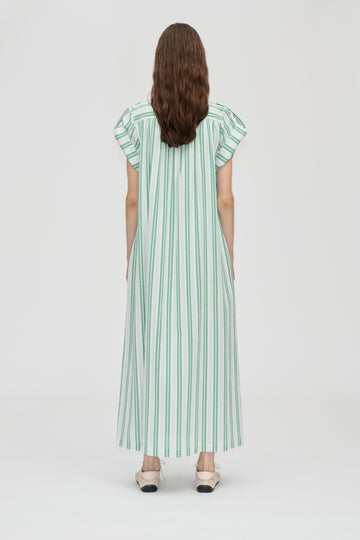Stine Goya Smocked Tunic Long Dress Dress Smocked Stripes