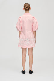 Stine Goya Structured Sleeve Mini Dress Dress Ballerina Broderie