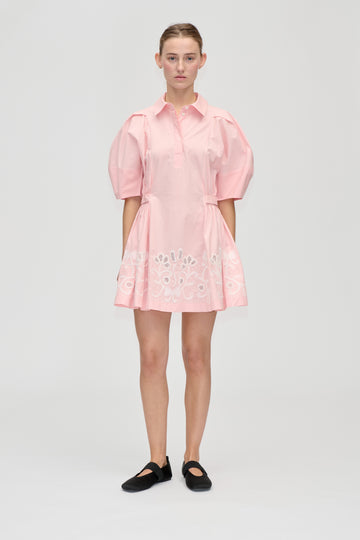 Stine Goya Structured Sleeve Mini Dress Dress Ballerina Broderie