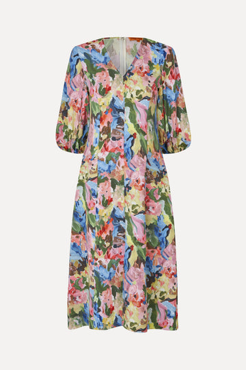 Stine Goya Three-Quarter Sleeve Midi Dress Dress Loves Me, Loves Me Not