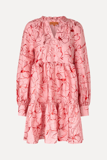 Stine Goya Tier Voluminous Mini Dress Dress Foil Foliage