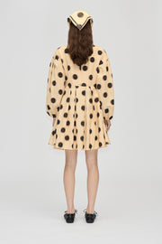 Stine Goya Voluminous Long Sleeve Mini Dress Dress Dots in Motion