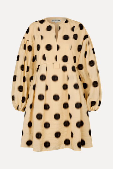 Stine Goya Voluminous Long Sleeve Mini Dress Dress Dots in Motion